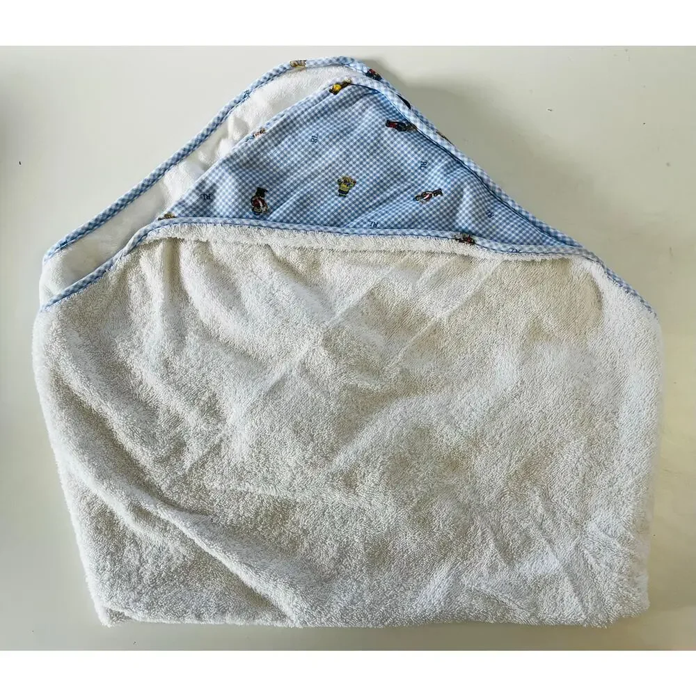Ralph Lauren Blue Gingham Baby Towel